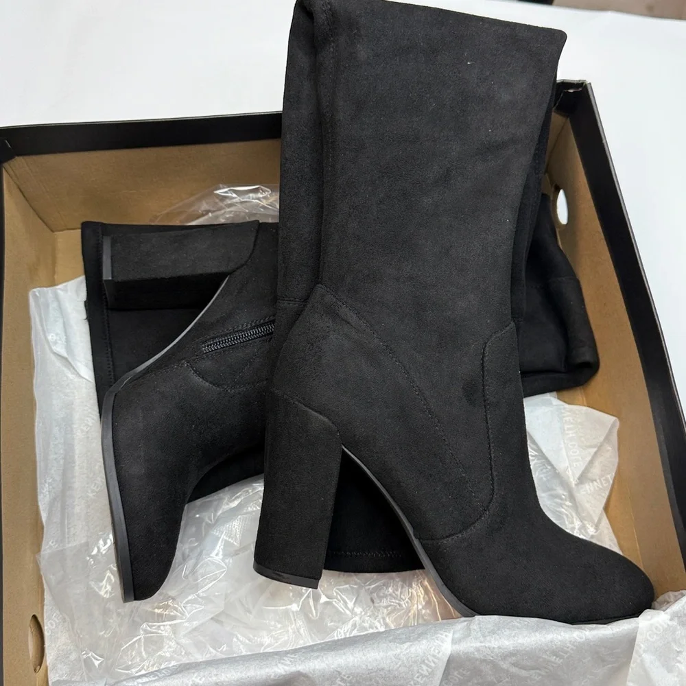 Kenneth Cole New York Women's Josie Round Toe Over-The-Knee Boots- Size 7.5