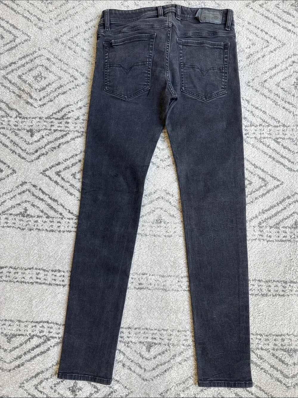 Diesel Troxer 31x32 Slim Skinny Jeans Men’s Black Dark Grey Stretch