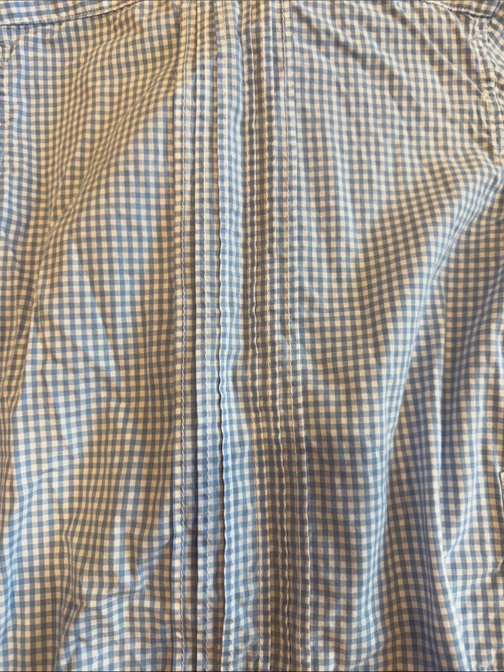 Dos Carolinas Kids Guayabera Blue Gingham Short-Sleeve Button-Down Shirt