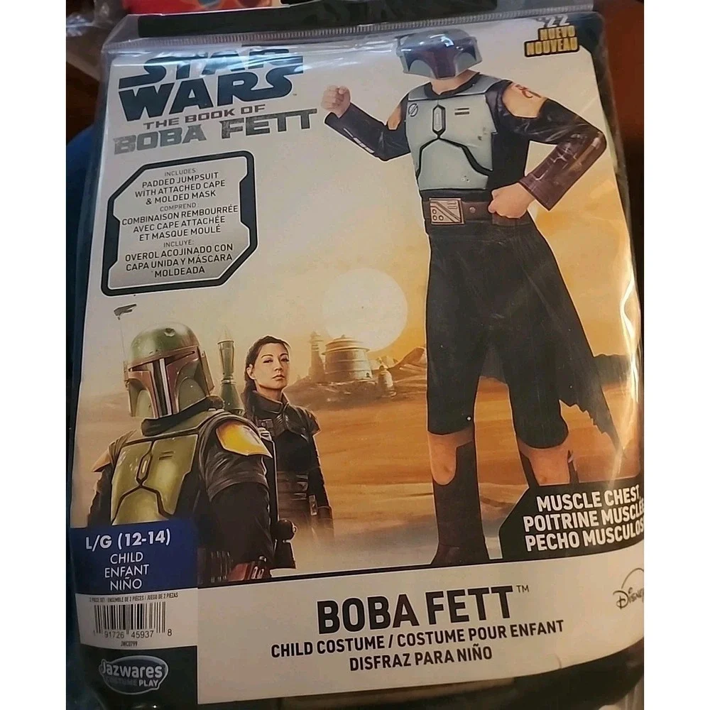 Star Wars Boba Fett NEW 2-Piece Set Halloween Costume‎ Child Size L 12-14