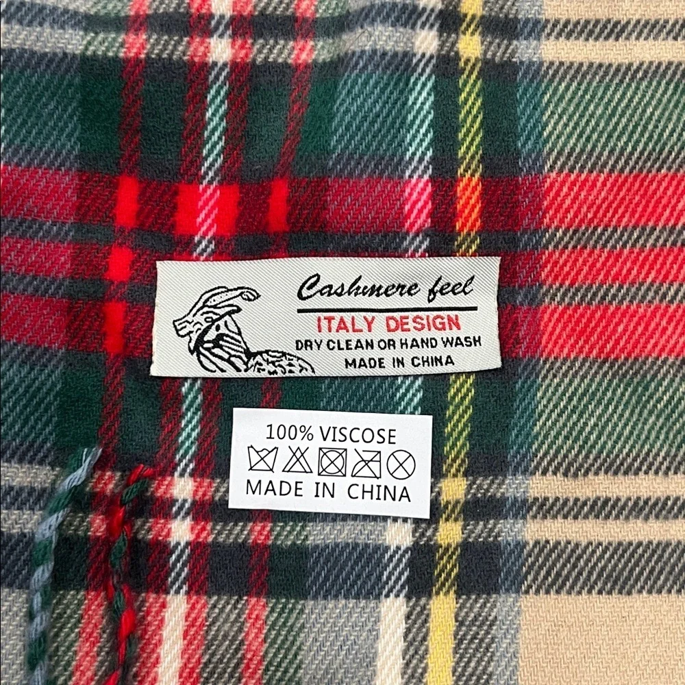 Plaid Shawl Wrap Scarf