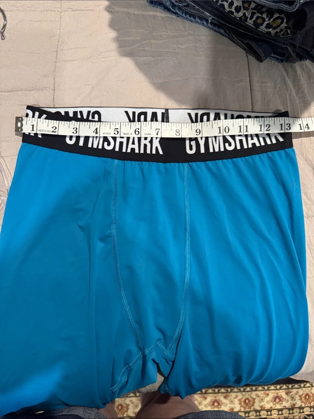 Gymshark Element Baselayer Leggings in a blue colorway.