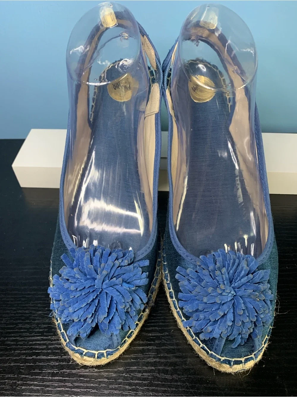 Vidorreta Blue Pom-Pom Espadrille heels(Spain)