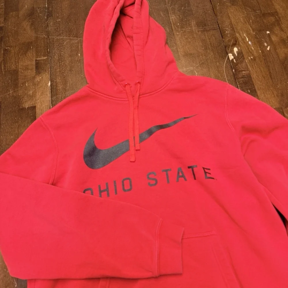 Ohio State Buckeyes Hoodie‎ Sweatshirt Club Fleece Mens Medium Red NCAA Football