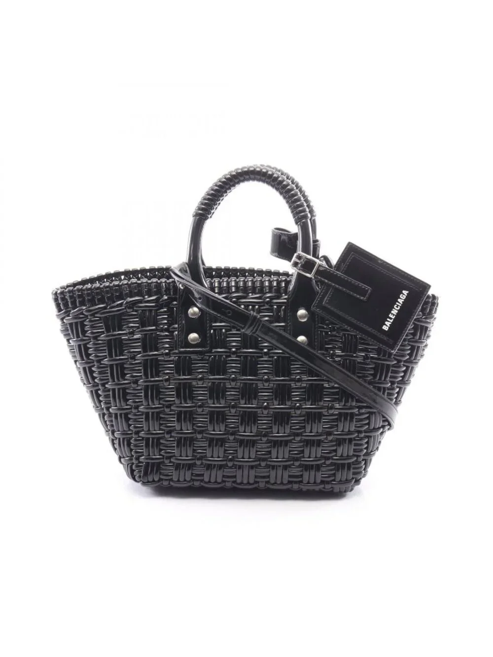 Balenciaga Tote Bistro XS Basket 2-Way Black Leather