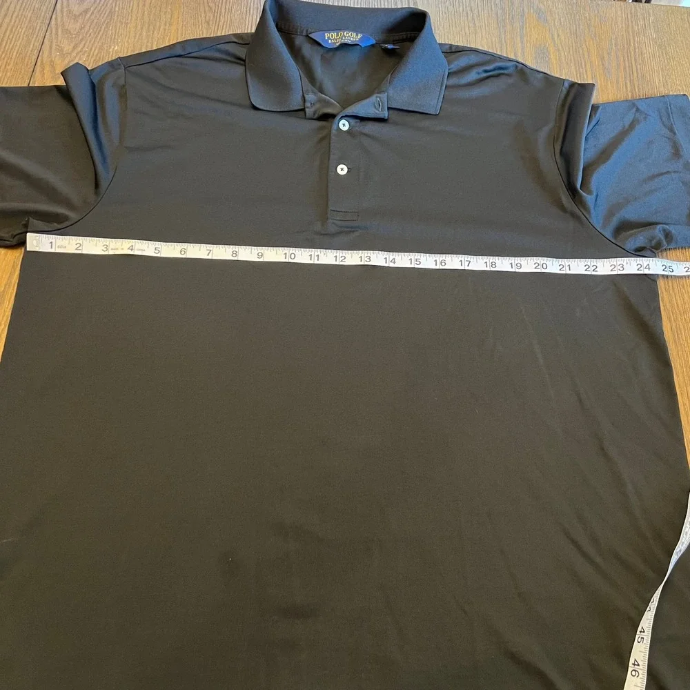 Polo Ralph Lauren Golf Polo Shirt Black Synthetic Performance Athletic XL