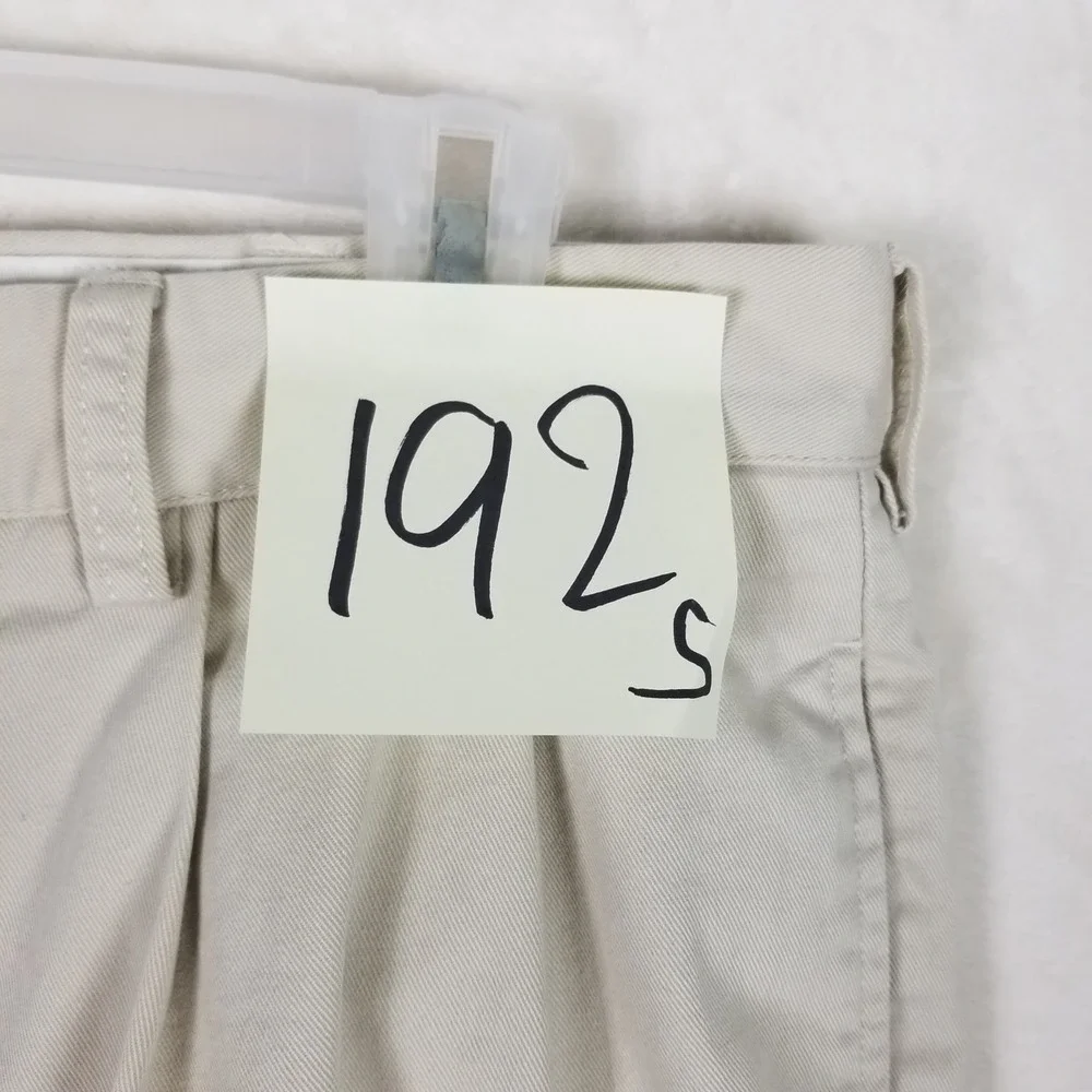 Polo Ralph Lauren Hammond Pant Mens 38x30 Khaki Double Pleated Cuffed Chinos