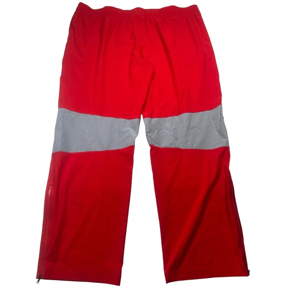 Under Armour Heat-gear‎ Track Pants Men's 3XL Red Loose Fit Ankle Zip Drawstring