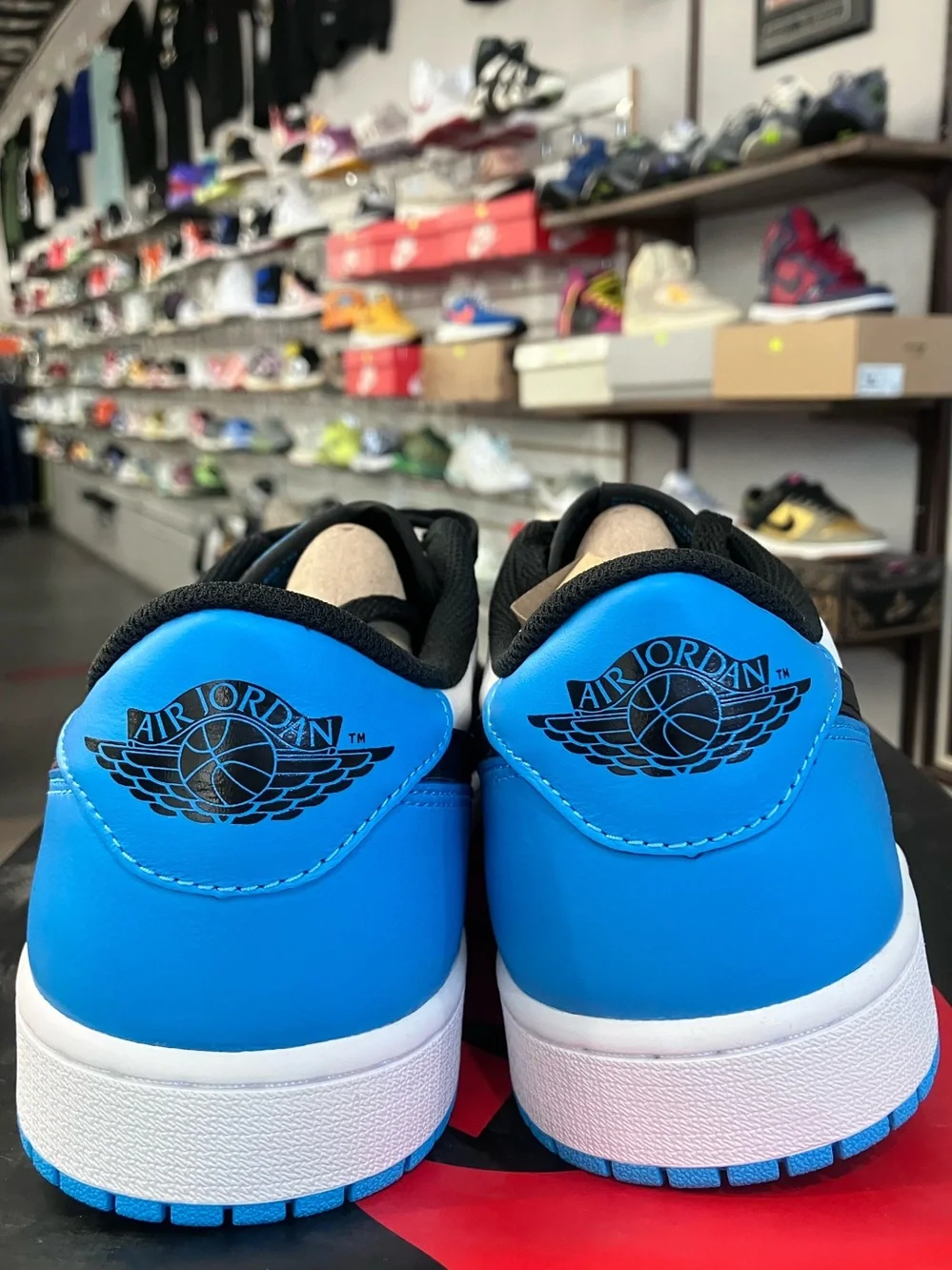 Air Jordan 1 Retro Low Black Dark Powder Blue Size 12