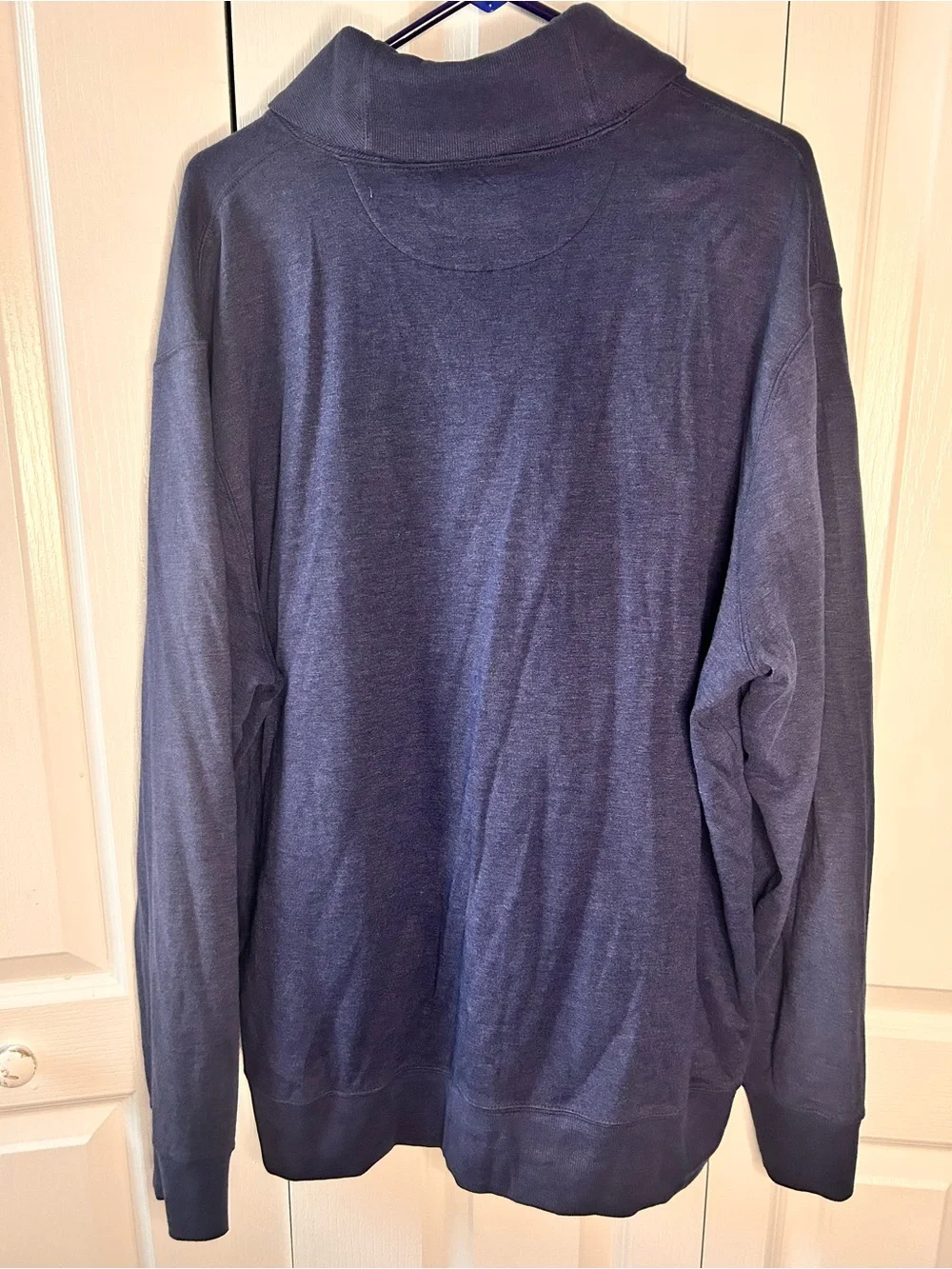 Polo Ralph Lauren Men’s XL Navy Blue Luxury Jersey Shawl Collar Pullover Preppy
