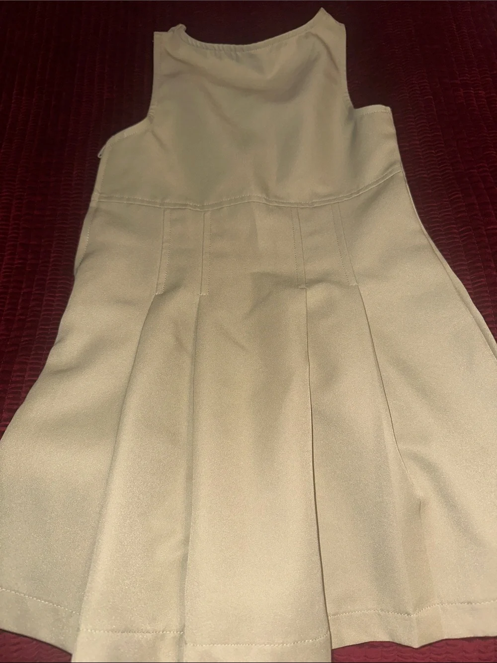 French Toast sleeveless pleated