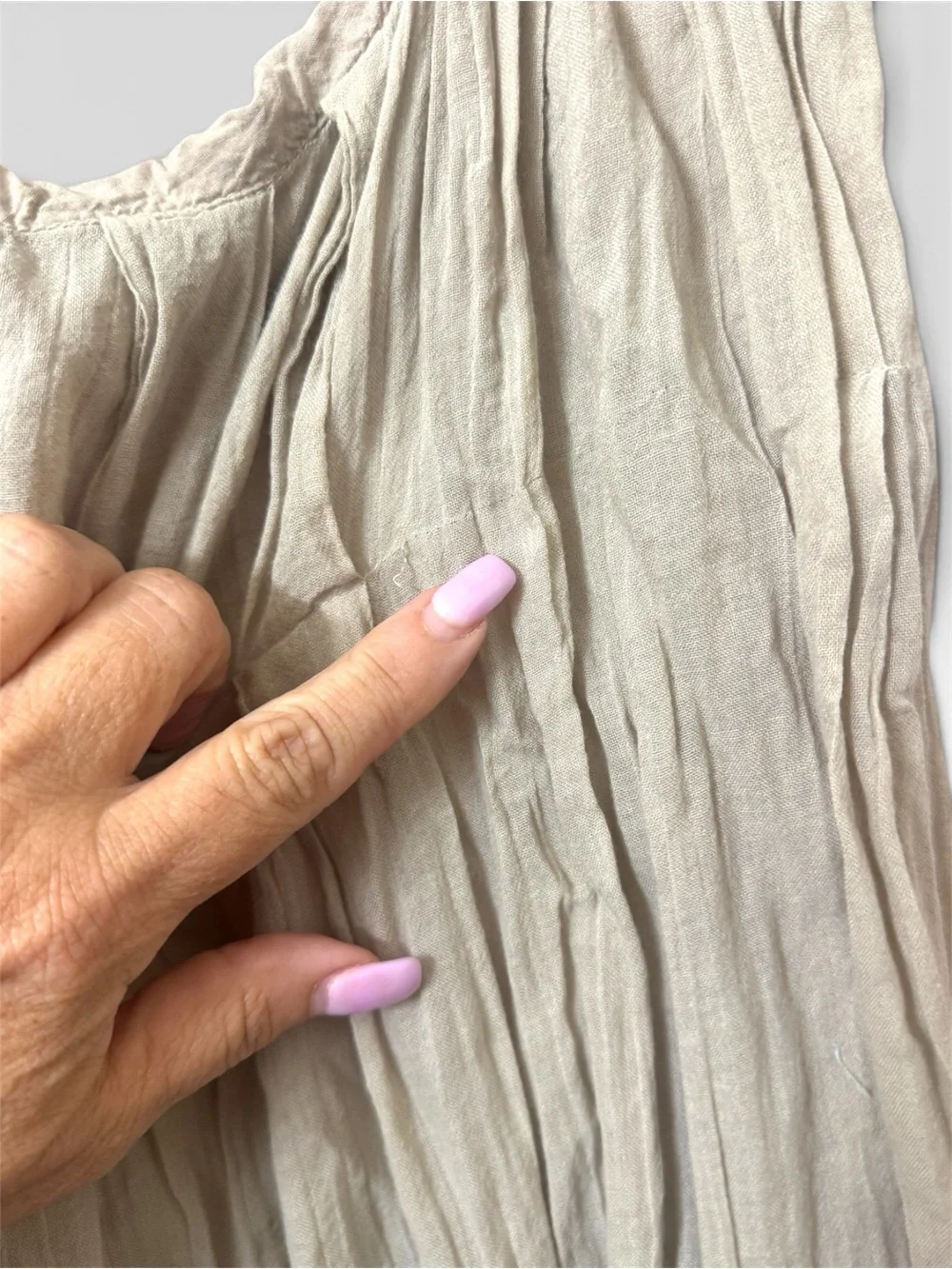 Free People Mini Dress in Light Beige