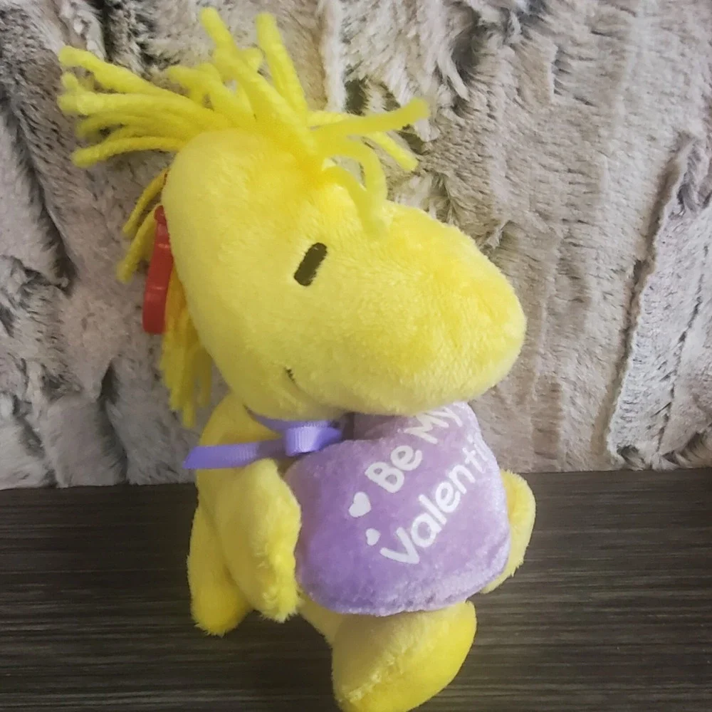 Peanuts Plush Woodstock Be My Valentine Purple Heart Key Clip/Backpack Belt Clip