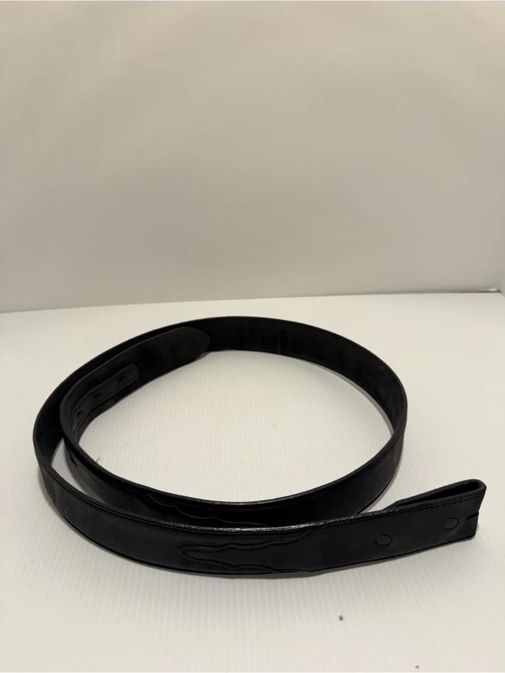 Vintage Silver Creek Classics Black Leather Western Belt Strap Size 40
