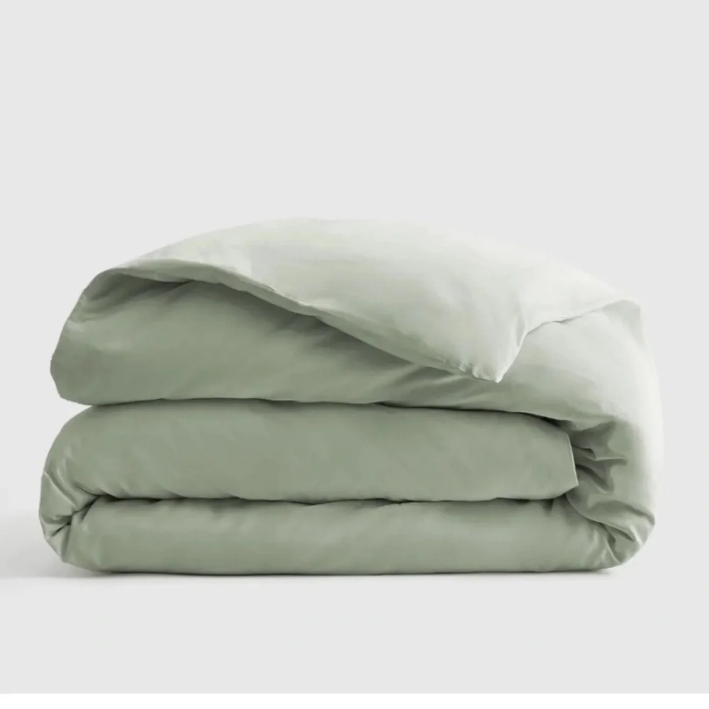 Quince Luxury Organic Sateen Duvet Cover King (Sage)
