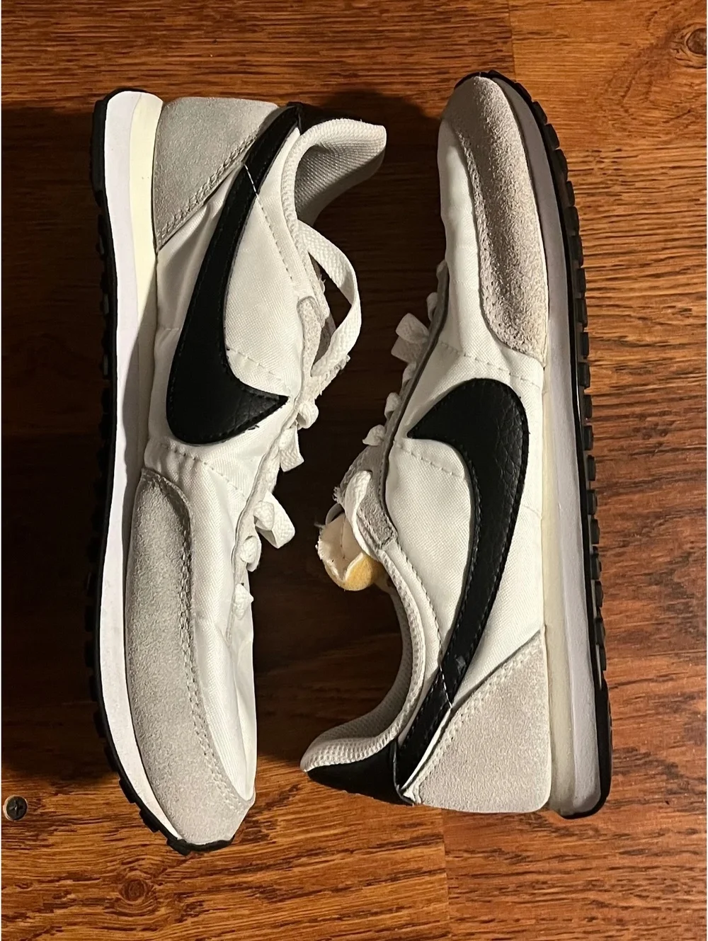 Nike Waffle Trainer 2 Running Shoes Size 6.5 White Black