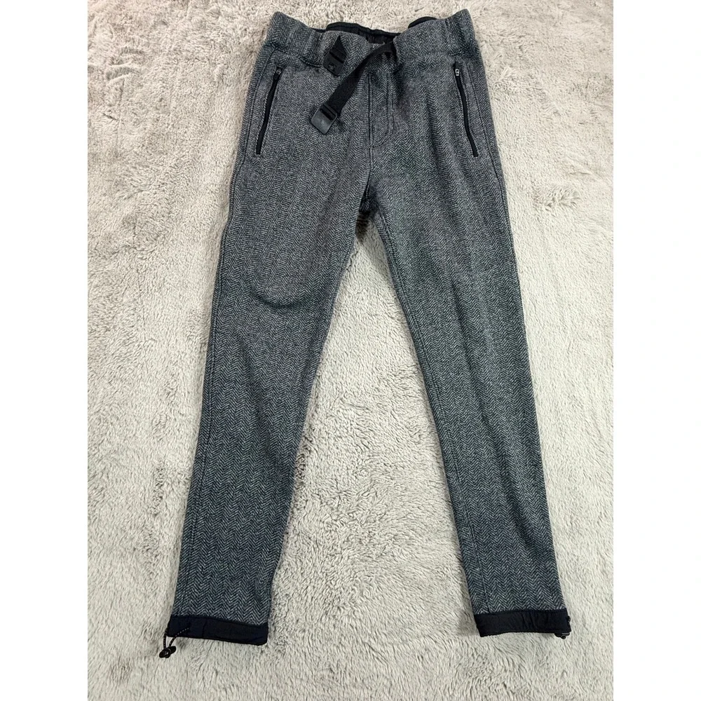 Abercrombie & Fitch Herringbone Jogger‎ Pants XS Zip Pockets Drawstring Winter