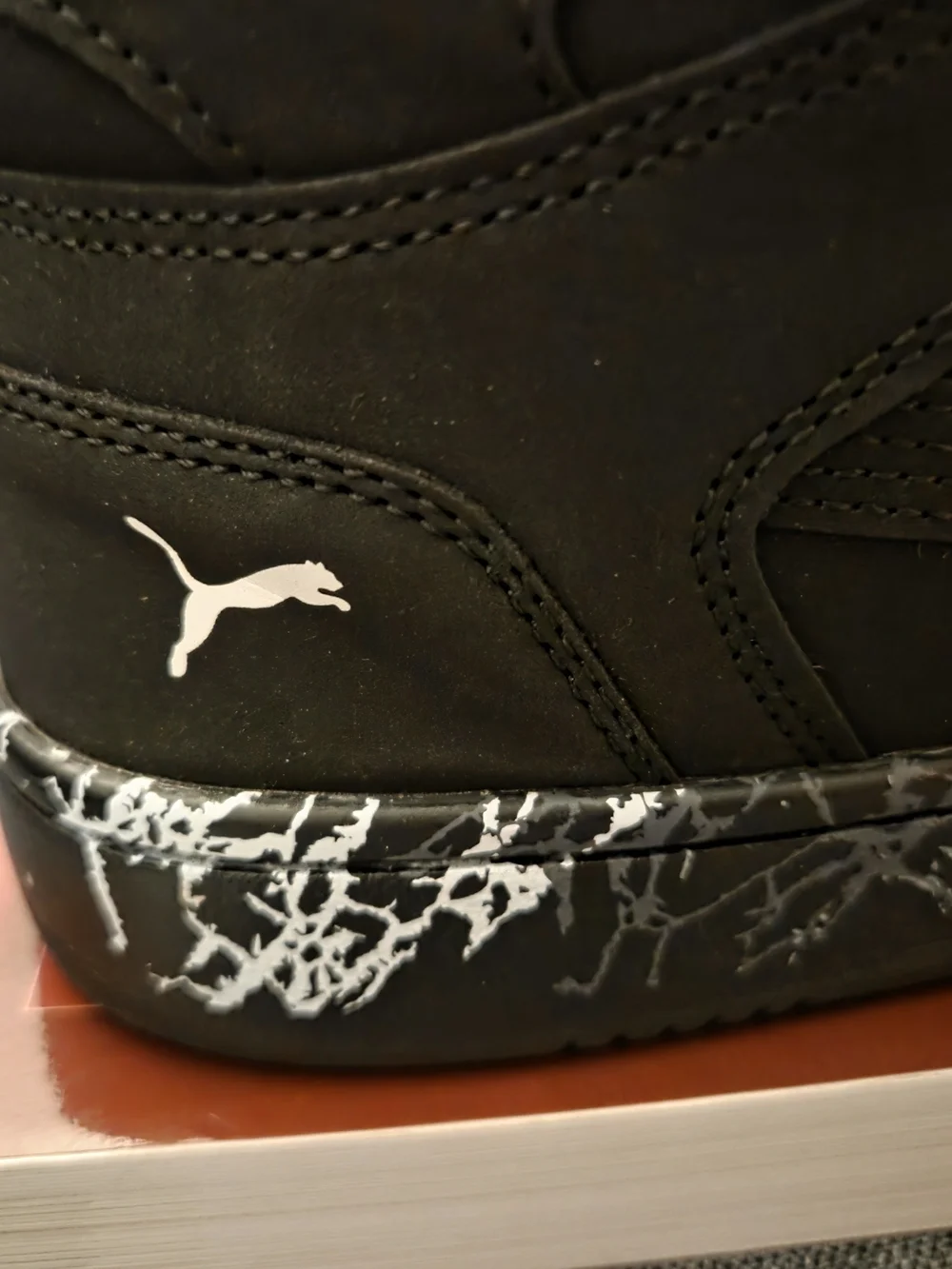 Puma Men’s Black High-Top Sneakers with White Logo