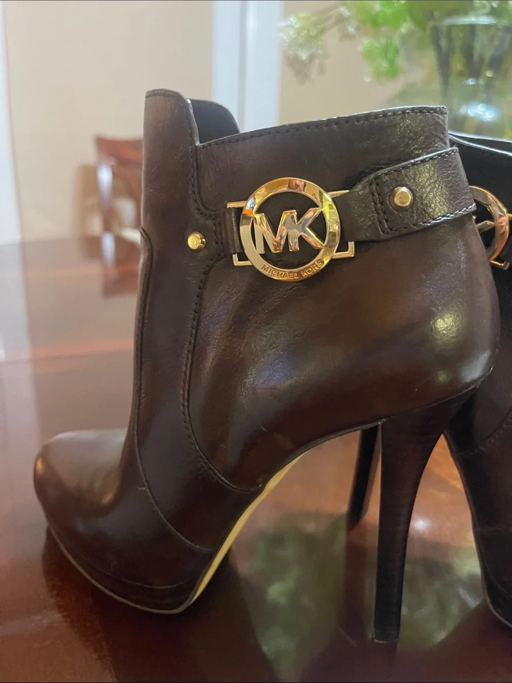 Michael Kors designer elevated booties
