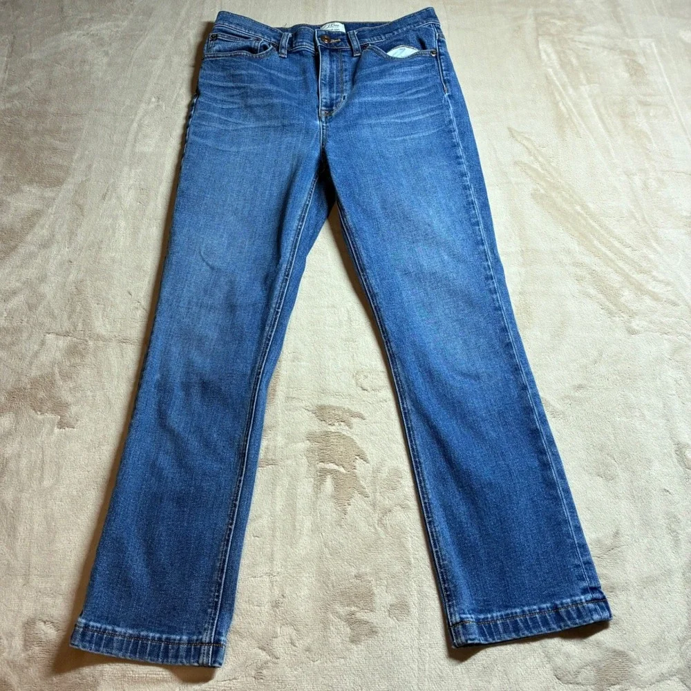JCrew Billie Demi Boot Crop Jeans 28 Medium Wash High Rise Flare Ankle Denim VTG