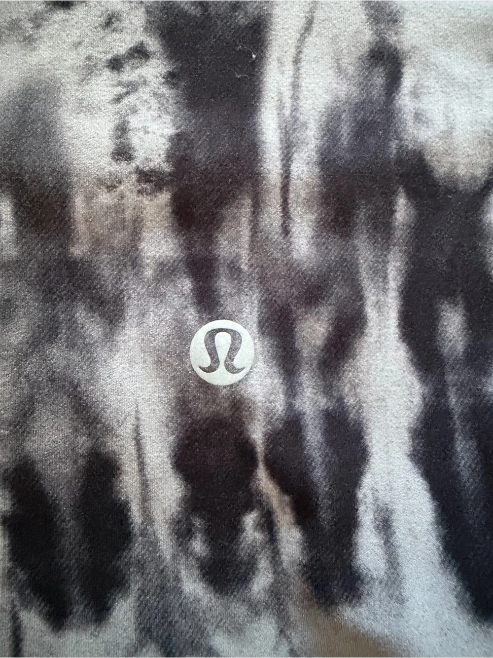 lululemon athletica Gray and Black Tie-Dye High-Rise Bike Shorts