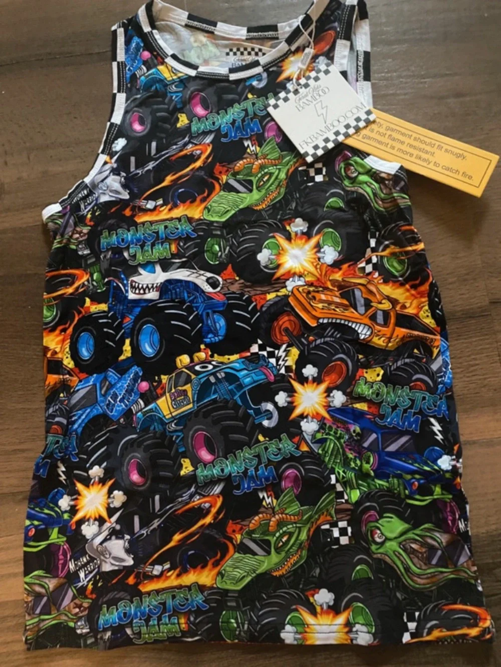 Monster Jam Boys Bamboo Tank top 4t NWT