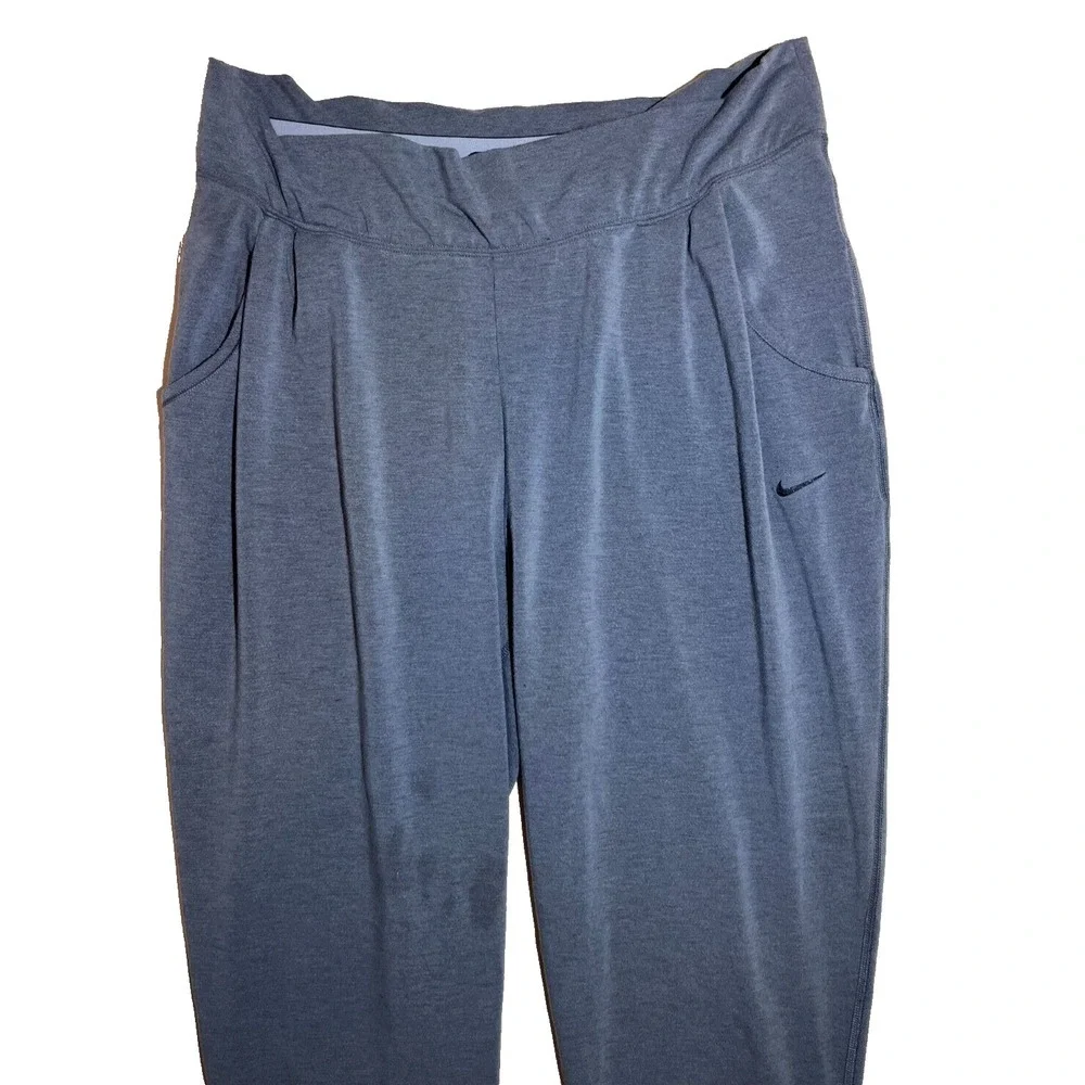 NIKE WOMEN XL Dri FIT Jogger Sweats Lightweight w/ Inside Waistband- Gray E14