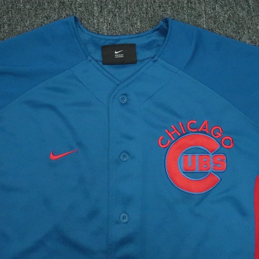 VINTAGE Chicago Cubs Jersey Mens Extra‎ Large Blue Nike Team Embroidered Blank