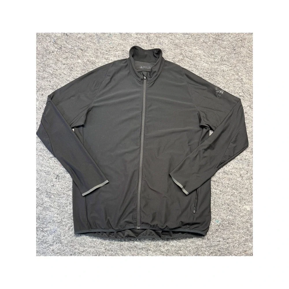 Adidas Climalite Mens Full Zip Cycling Jacket Black XL CV4764 Athletic Training