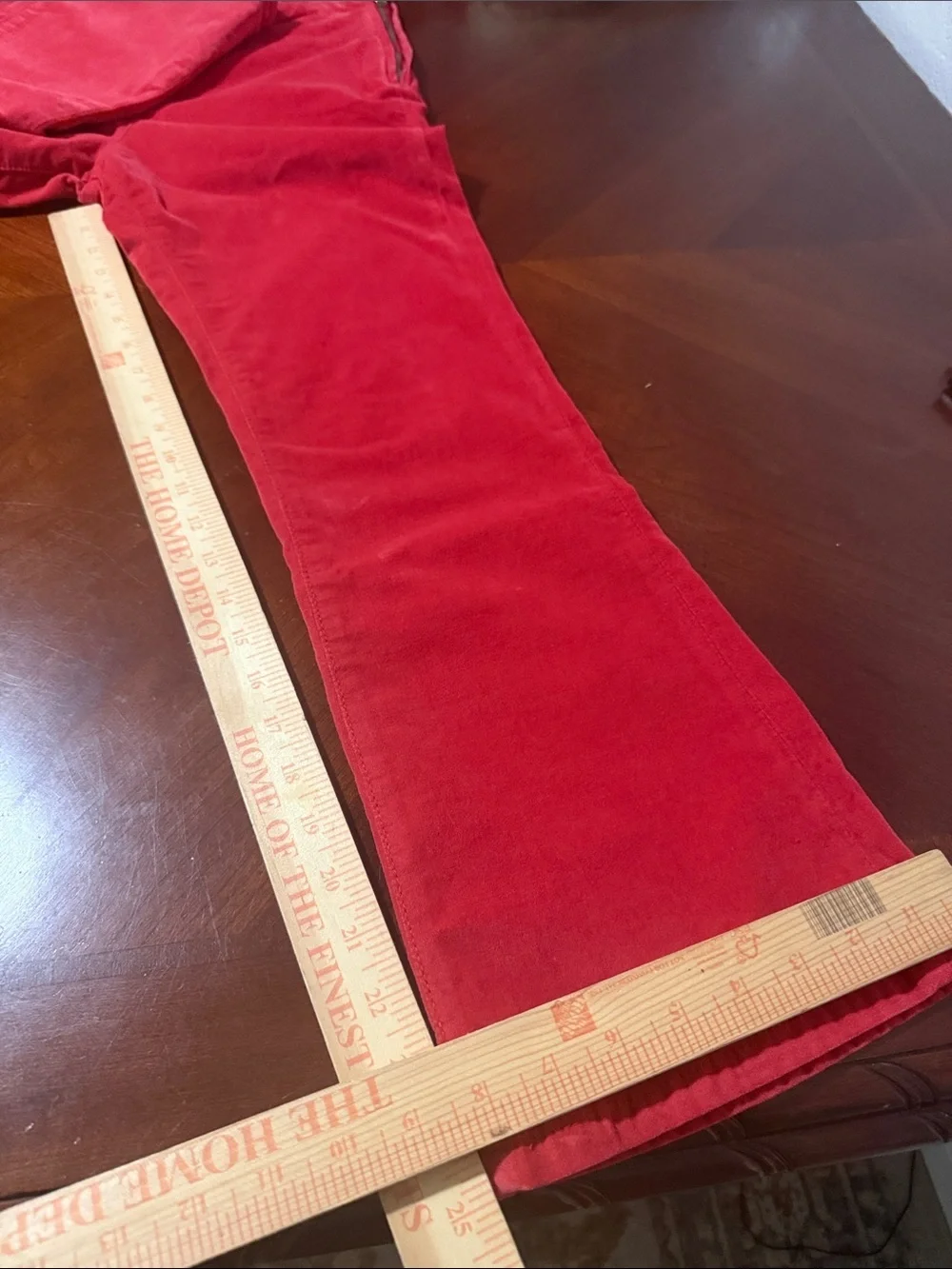 Free People Bright Red Velour Flare Pants