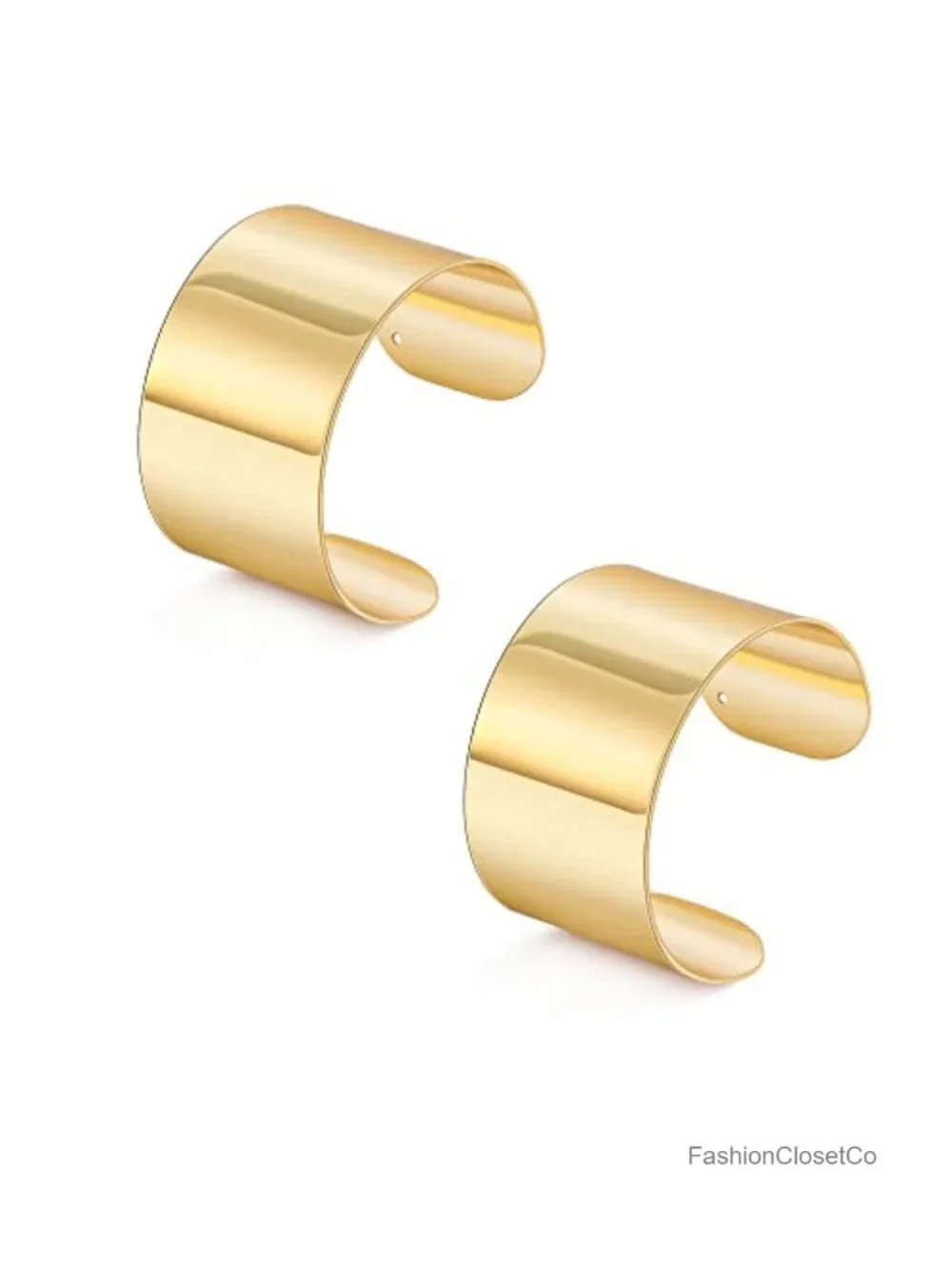 2 Pcs Gold Silver Cuff Bangle Bracelet Set Open Cuff Wrap Bracelets Adjustable