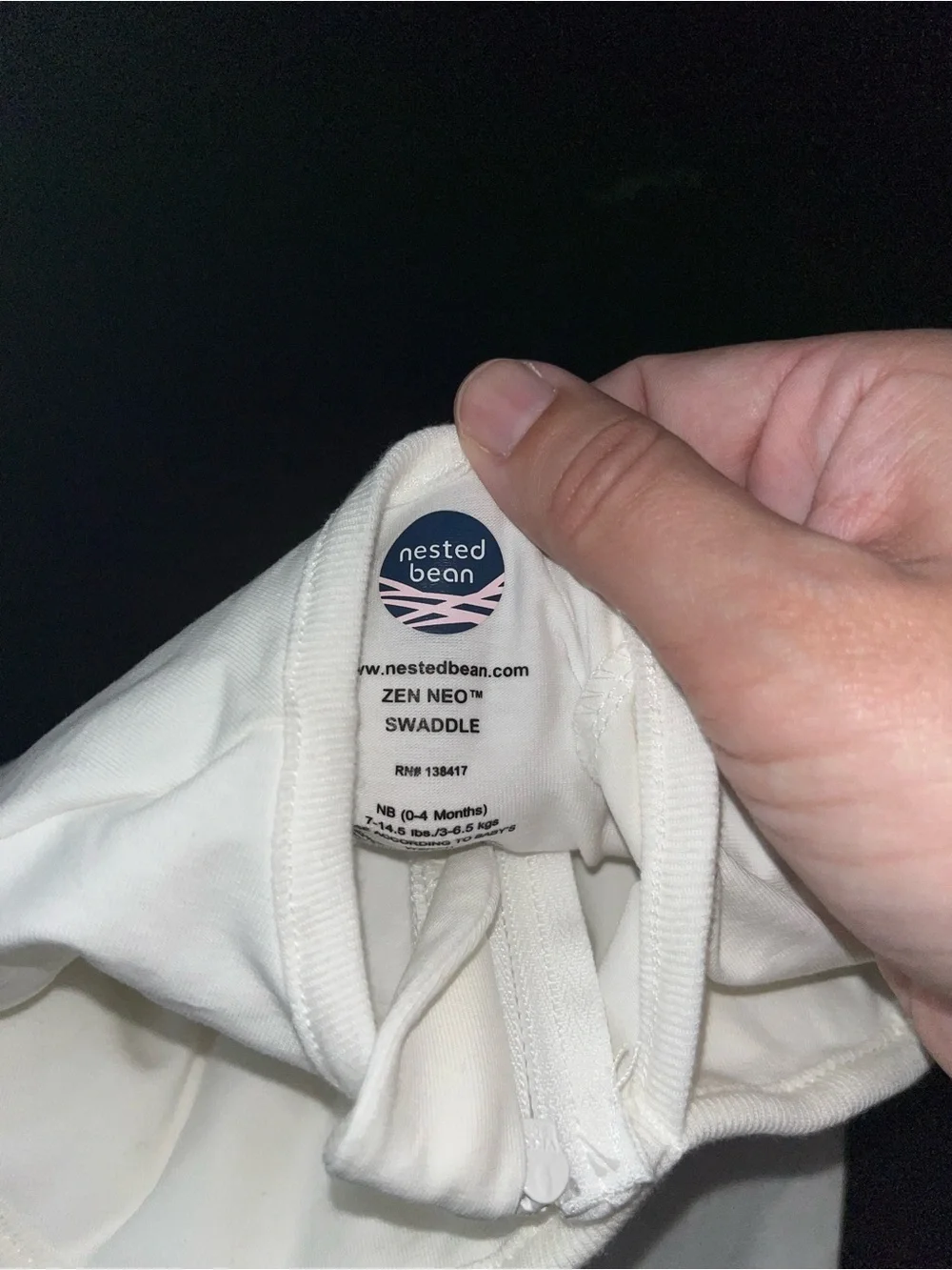Nested Bean size newborn
