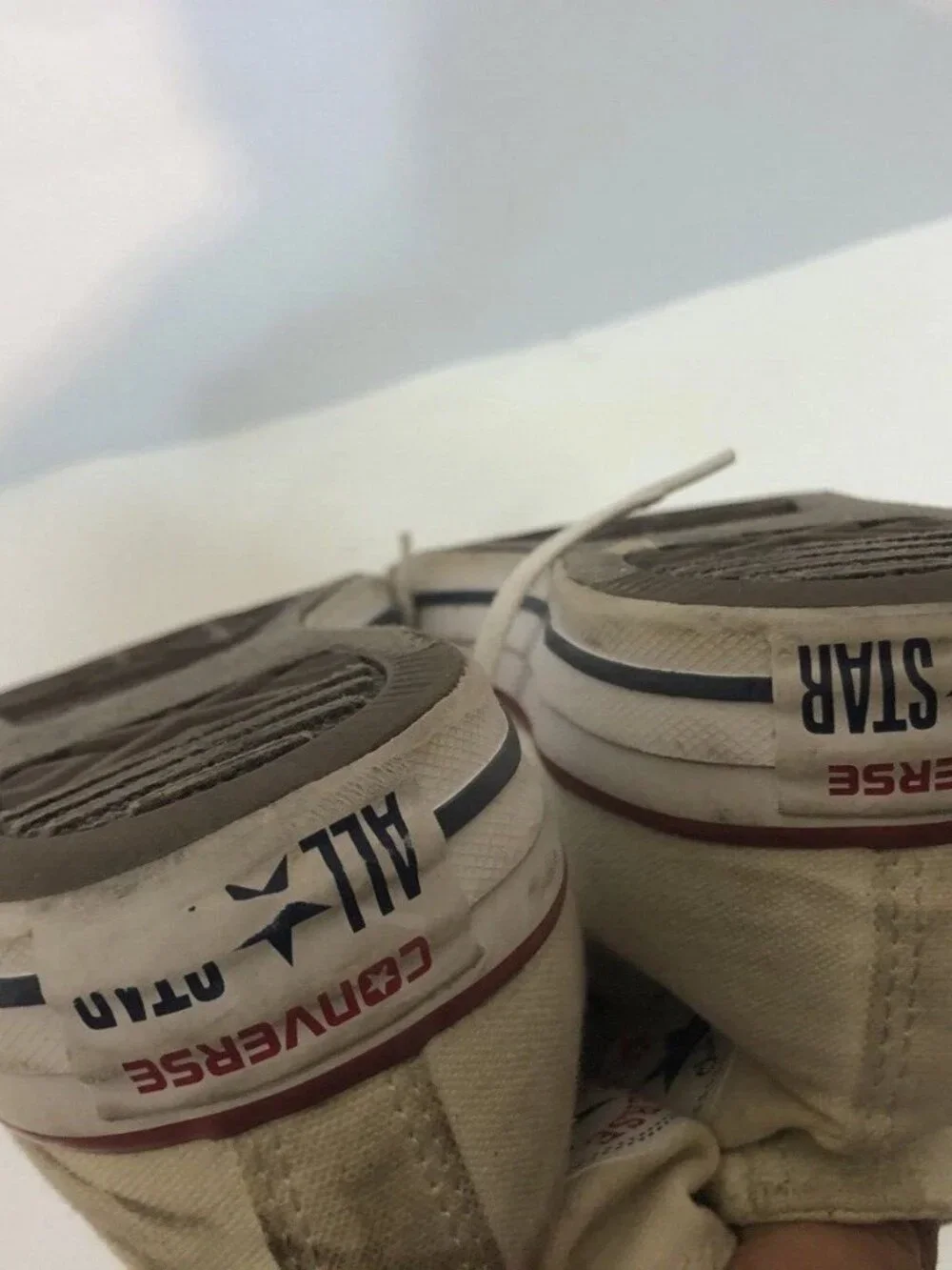 Lot of 2 Converse Chuck Taylor All Star Sneakers White & Purple M7650 Wmn Sz 7