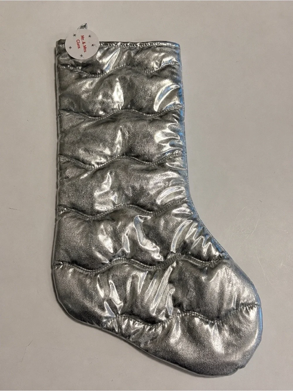 **Set of 3** Target Silver Quilted Christmas Stocking Holiday Decoration