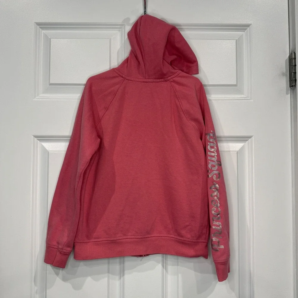 Disney Jumping Beans Girls Pink Princess‎ Squad Zip Up Hoodie Size 8