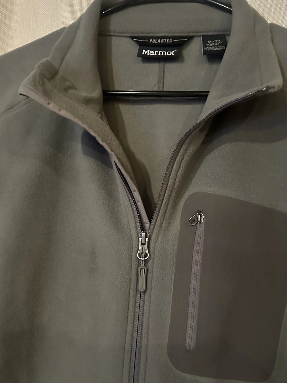 Marmot Gray Full-Zip Polartec Fleece Jacket