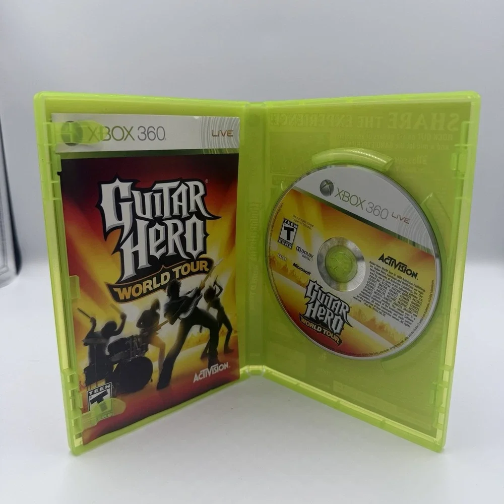 Xbox 360 Guitar Hero & Rock Band Game Lot CIB Tested Working Beatles AC/DC