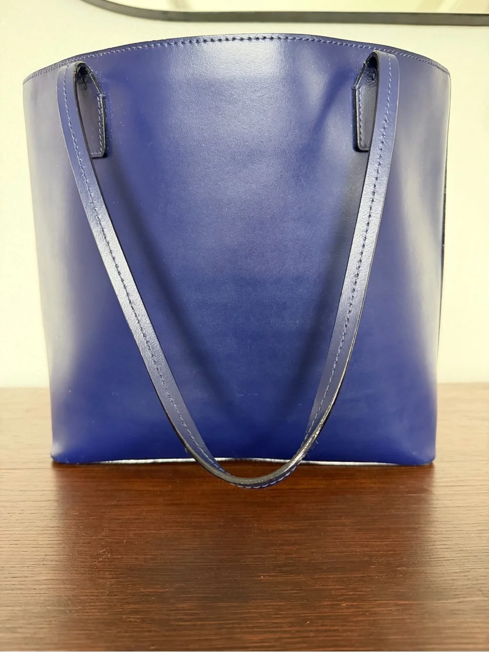 kate spade Navy Blue Leather Tote with Tassel