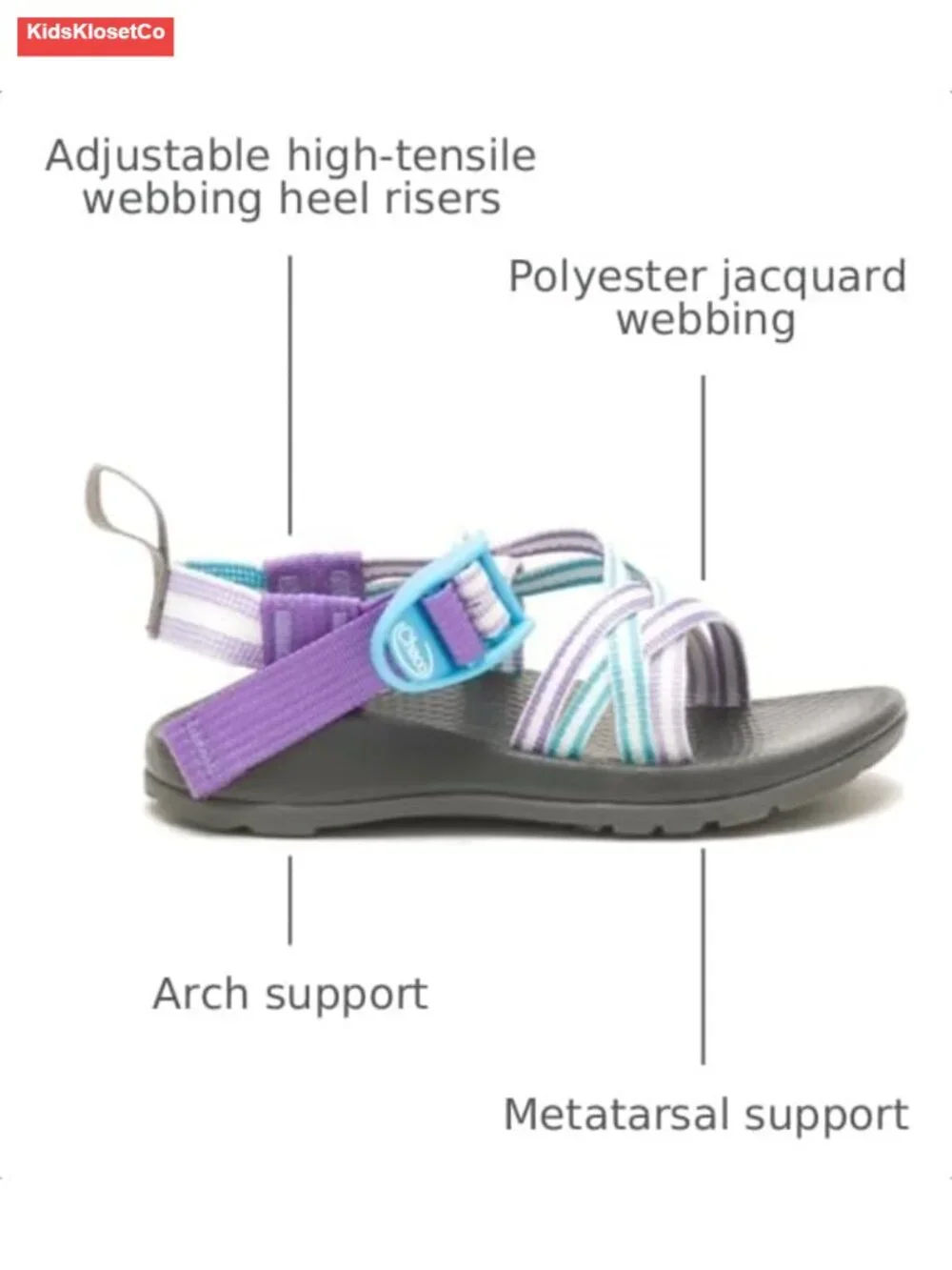 Polyester Jacquard Athletic Sandals with Arch Support for Outdoor