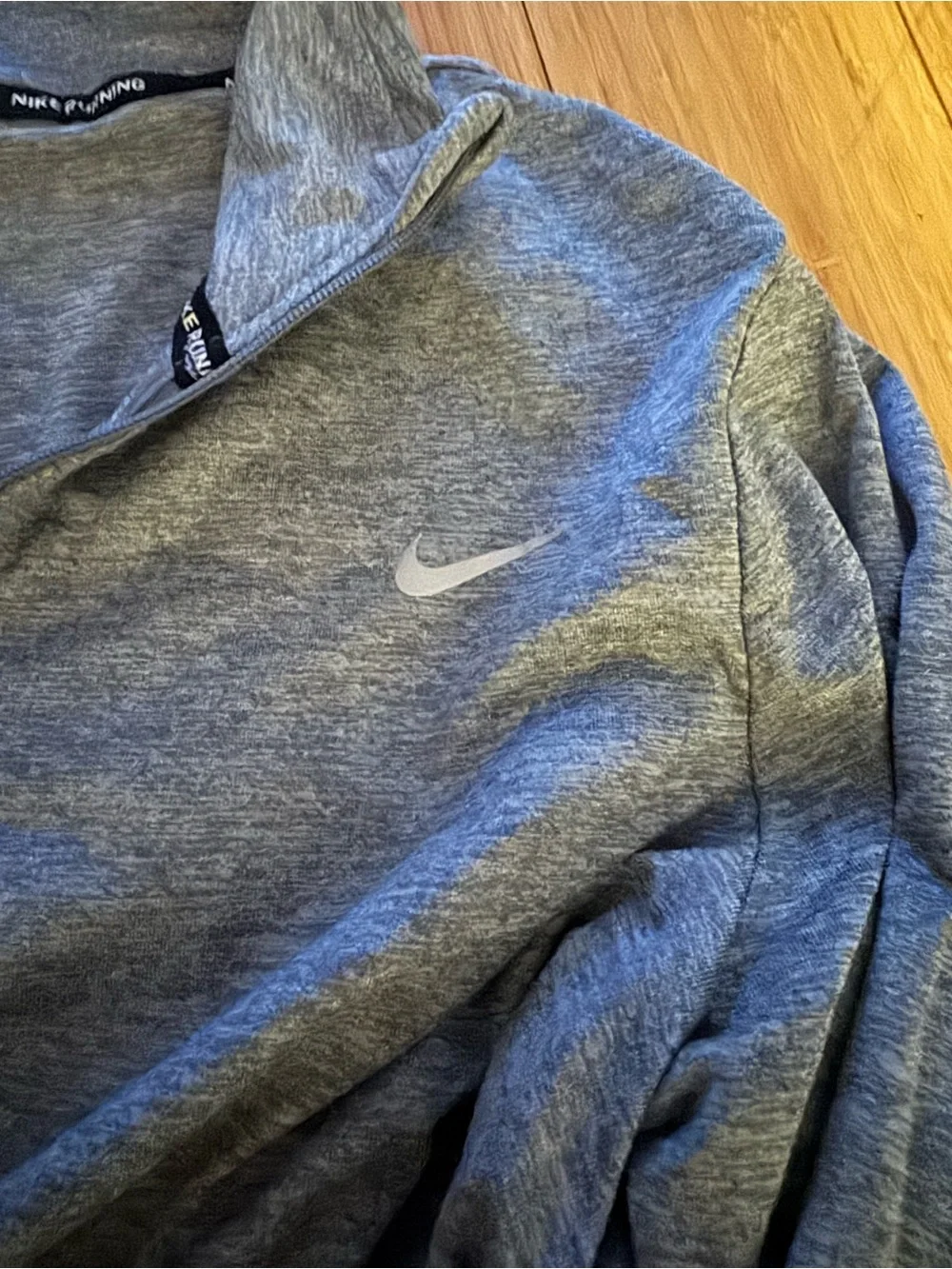 Nike Gray Heather Quarter-Zip Performance Top