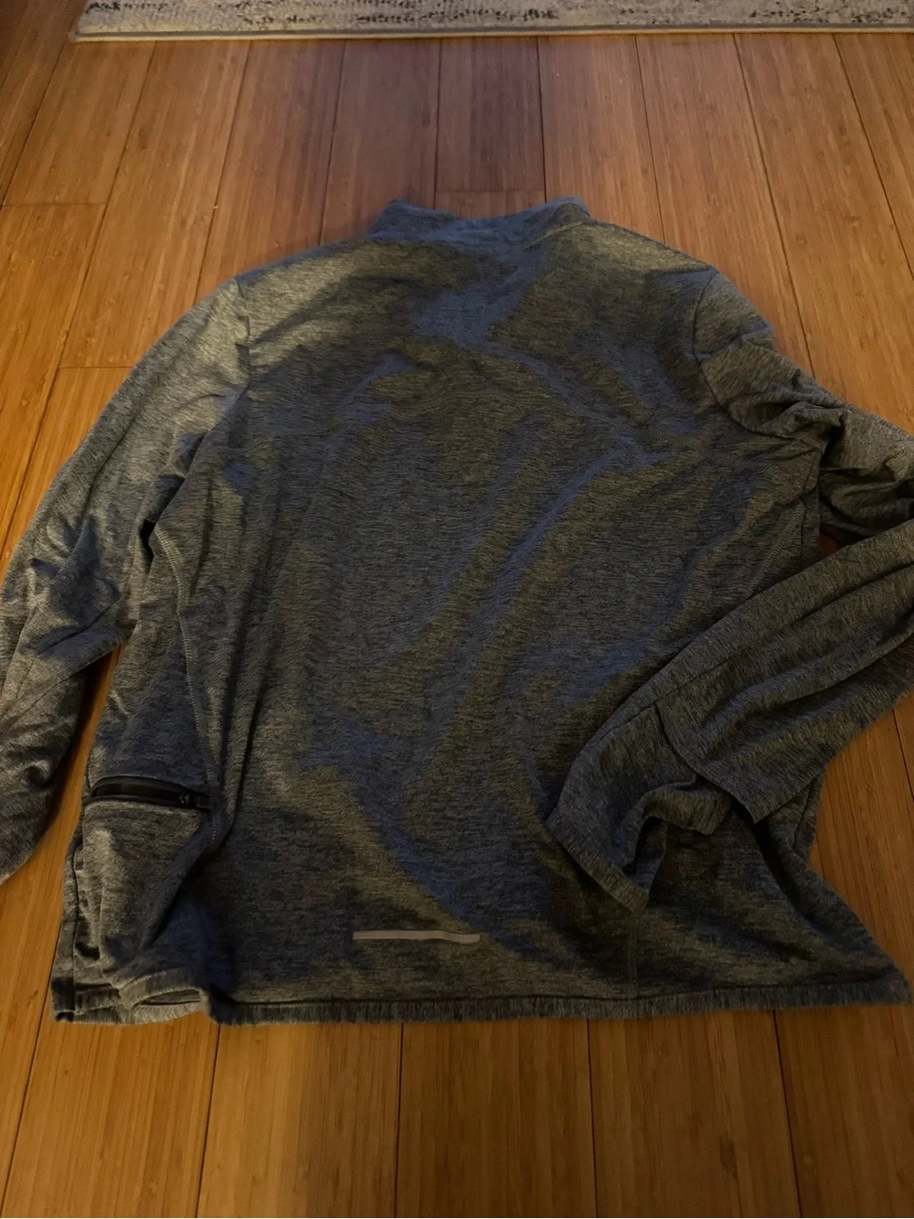 Nike Gray Heather Quarter-Zip Performance Top