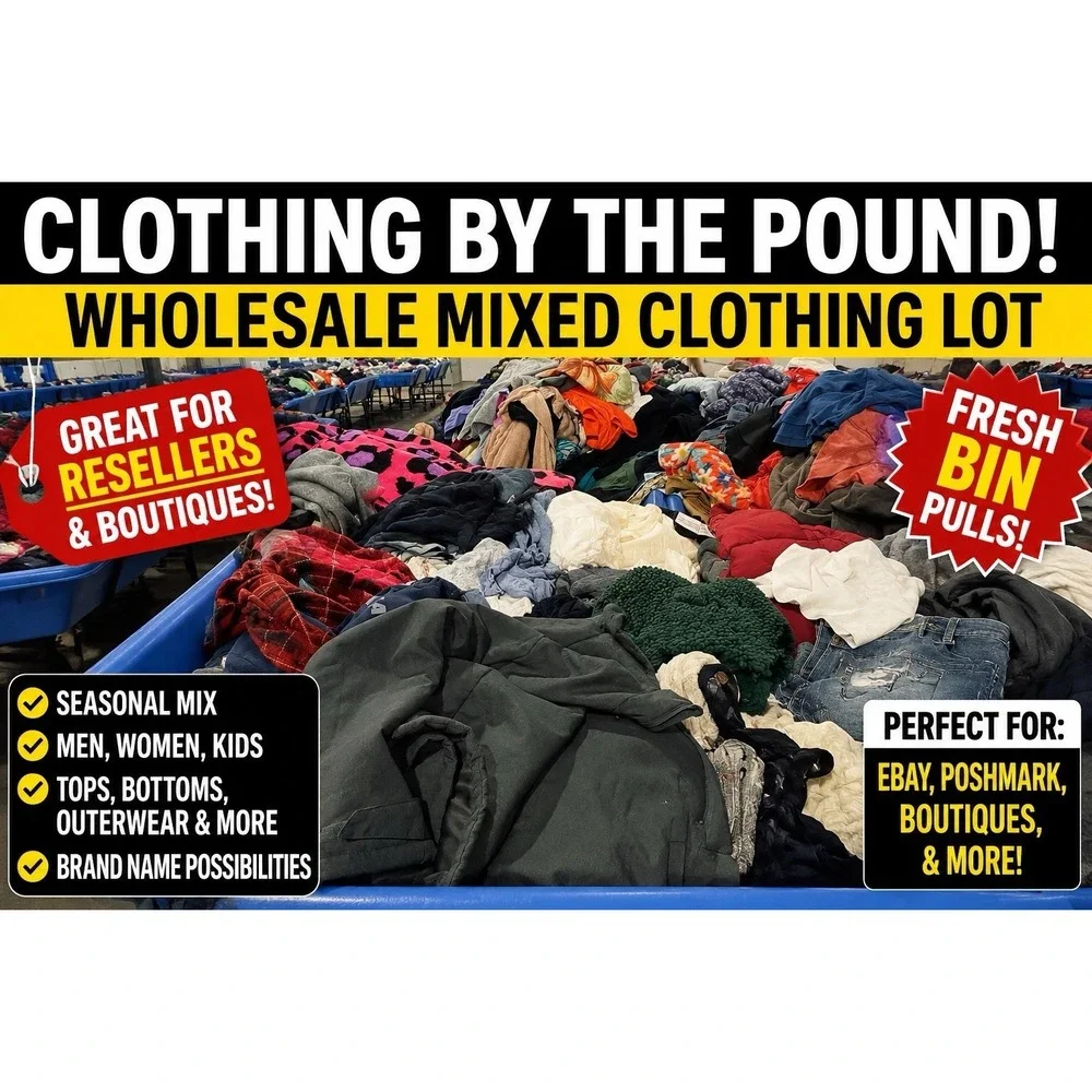 20 LB Wholesale Clothing Lot Reseller Bundle Mixed Brands Fresh Bin Pulls ALWAYS