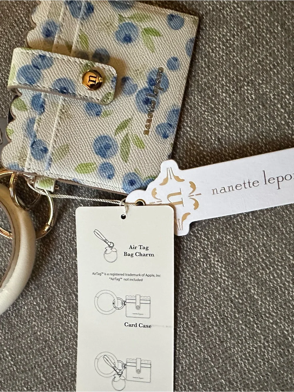 Nanette Lepore card holder blueberry blooms