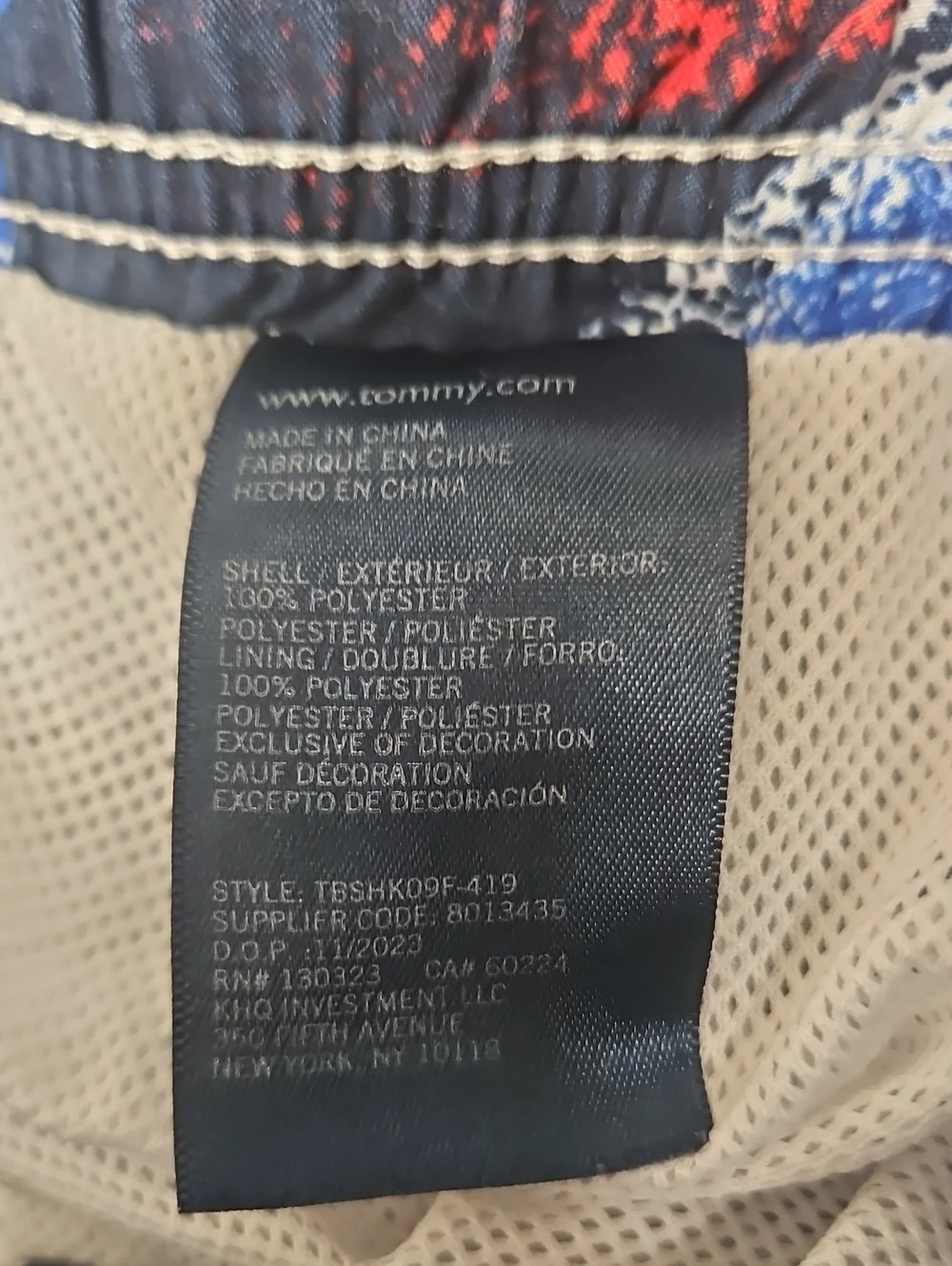 Tommy Hilfiger Red Blue White Logo Swim Shorts