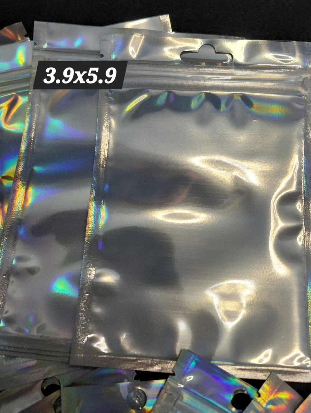 20ct. Holographic Resealable Reuseable Zip Bags 10ct. 2.3x3.9 10ct. 3.9x5.9