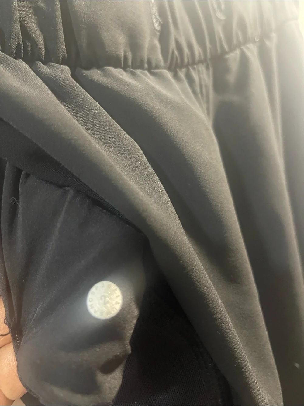 lululemon Drawstring Missing athletica Black Elastic Waist Performance Pants