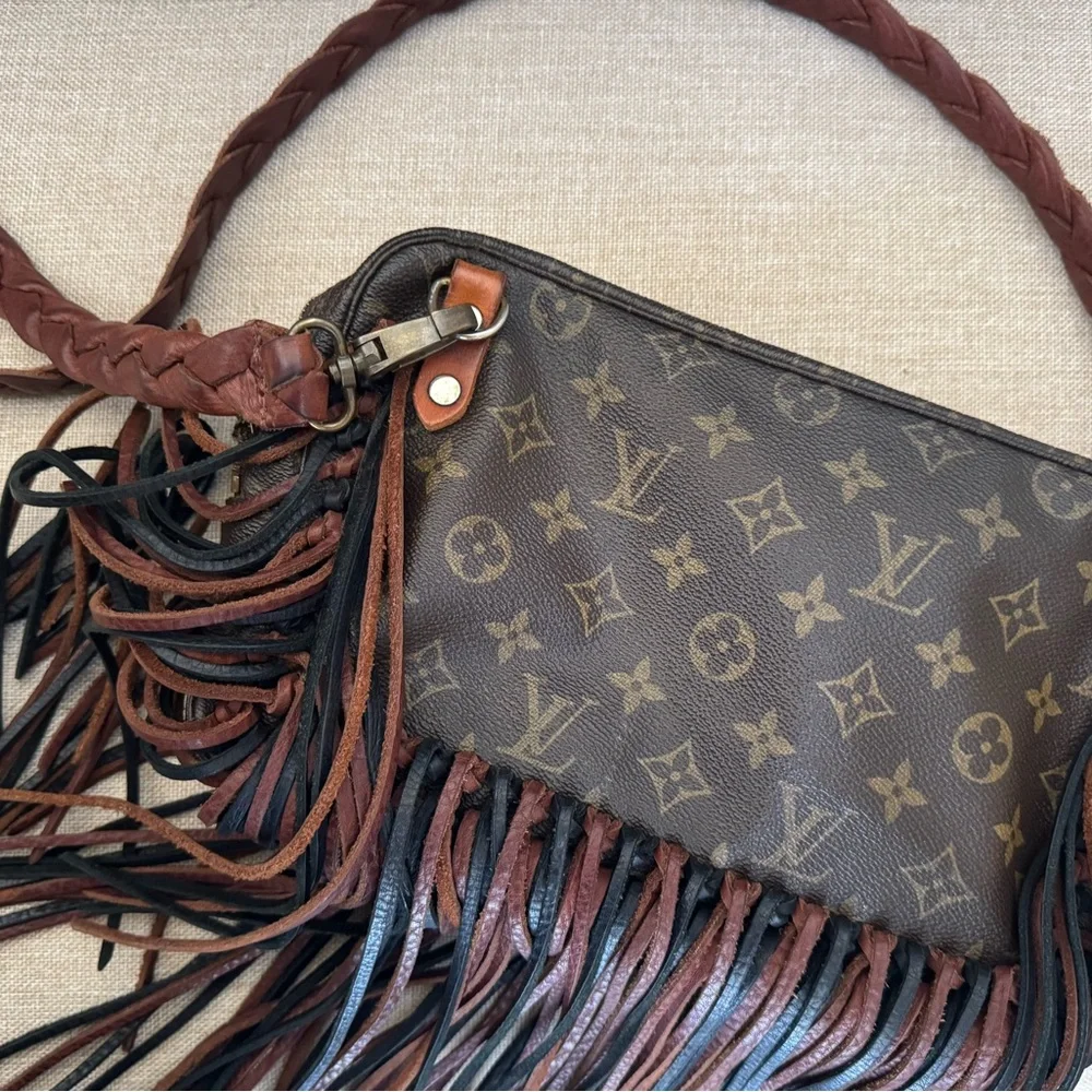 Louis Vuitton Monogram Brown Fringe Crossbody Bag