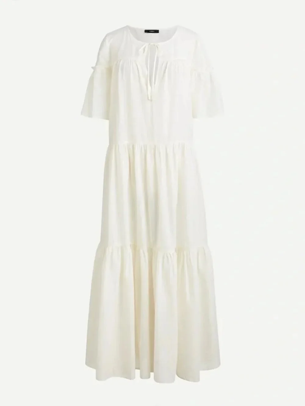 J.Crew Beachwear Tiered Maxi Dress Ivory Size S NWT — Style AY406
