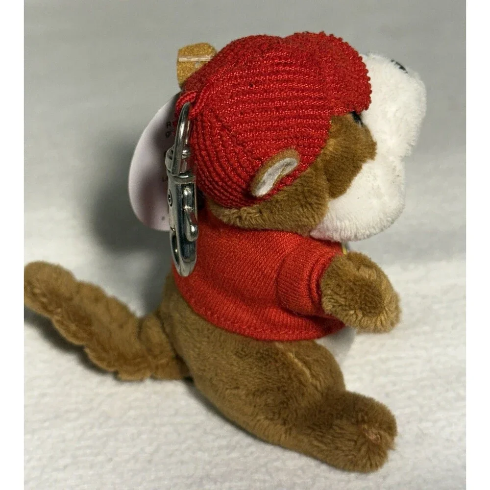 Buc-ee’s Beaver Plush Keychain Trigger Clip, Brown/Red/White Advertising