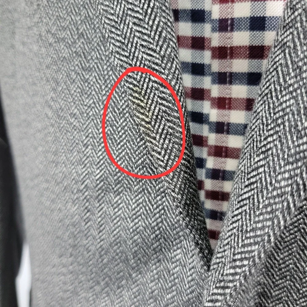 Michael Kors Men's Sport Coat Blazer Two Button Gray‎ herringbone Poly Blend 42R